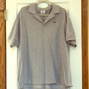 Gray short sleeved Lacoste polo